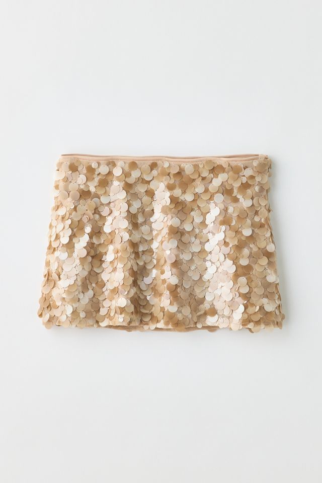 UO Olivia Paillette Sequin Low Rise Micro Mini Skirt #5