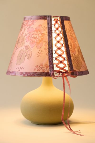 Urban Outfitters Amour Lace-up Lamp Shade In Pink Combo At  In Pink