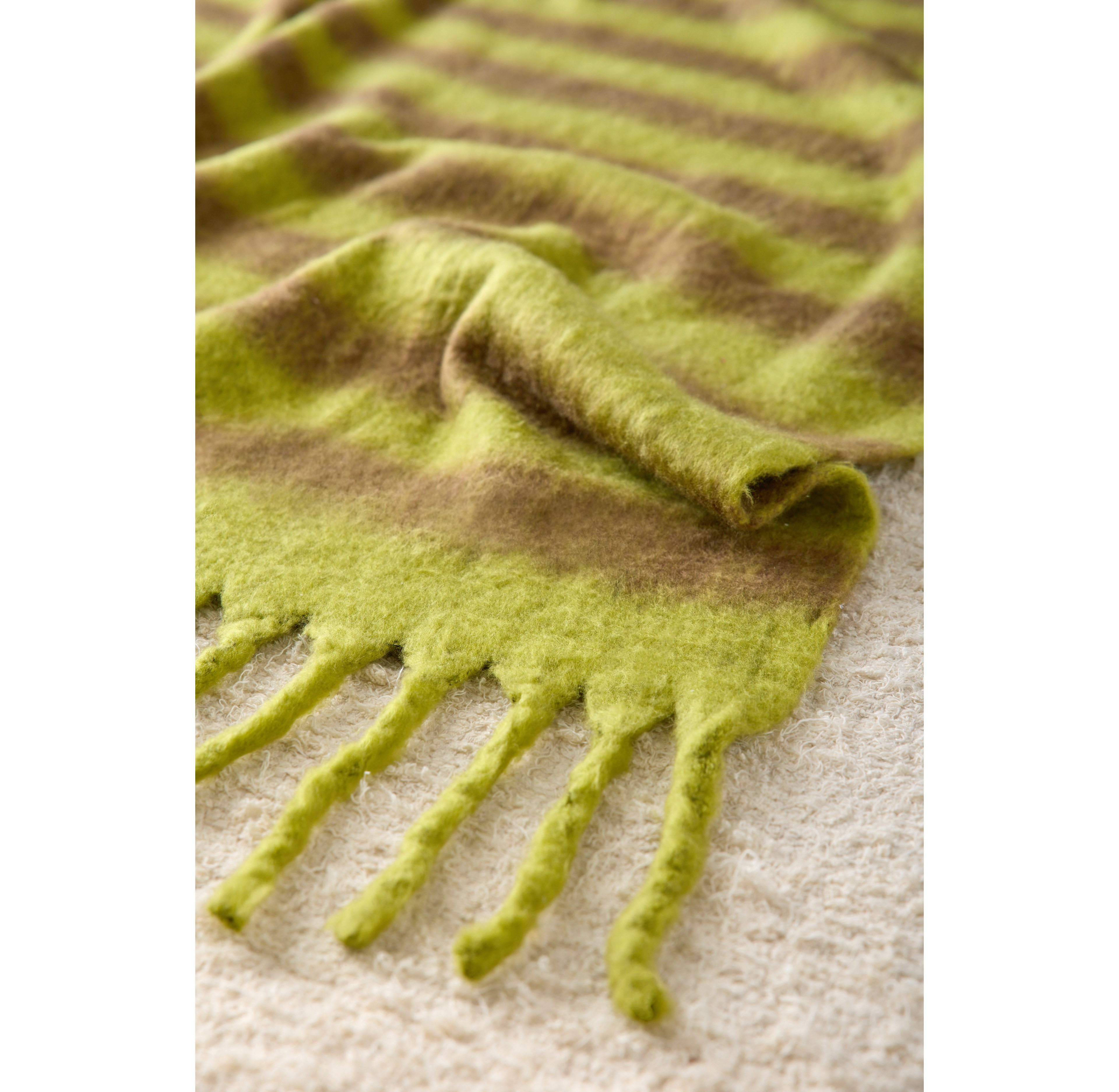 Monroe Faux Mohair Scarf Throw Blanket