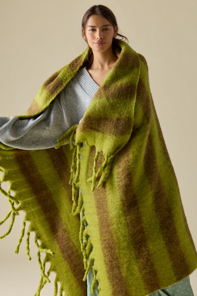 Monroe Faux Mohair Scarf Throw Blanket #3