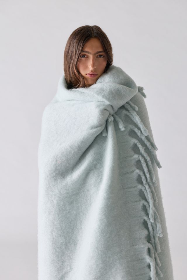 Monroe Faux Mohair Scarf Throw Blanket | Urban Outfitters