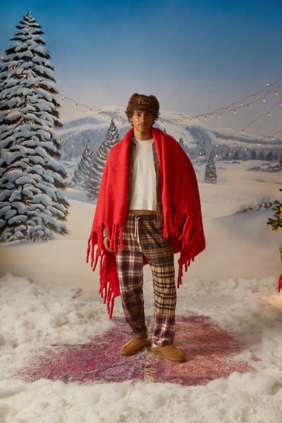 Monroe Faux Mohair Scarf Throw Blanket