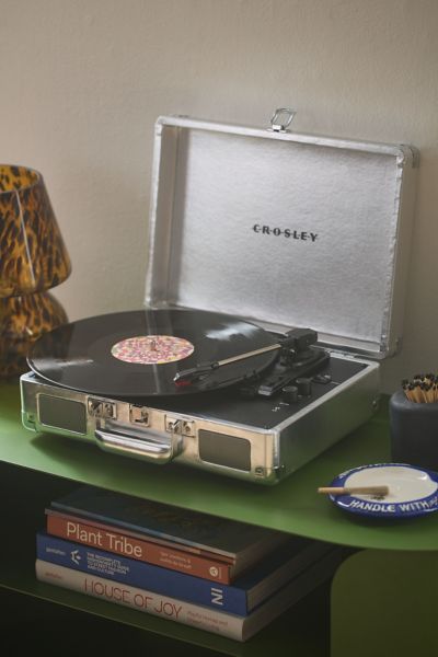 Crosley Cruiser Plus Bluetooth Record Player In Silver At Urban Outfitters In Silver