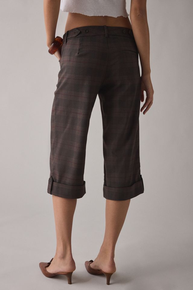 Pantalon raccourci à jambe large et taille basse Office Siren Kimchi Blue #1