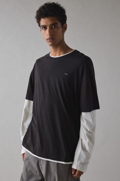 Iets Frans . … Double Layer Long Sleeve Tee In Black, Men's At Urban Outfitters In Black