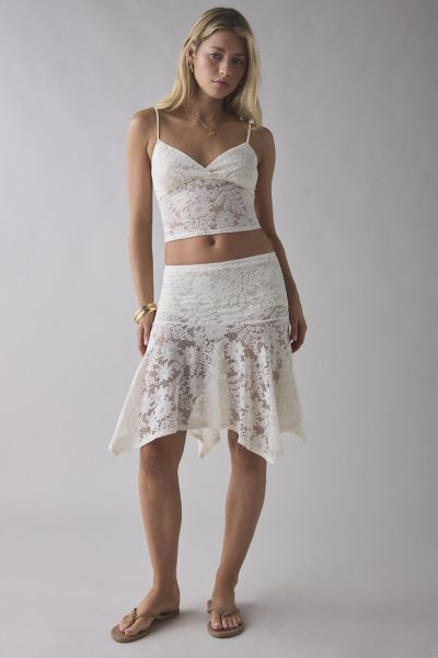 【Raucohouse】Dancer unbalanced lace layered skirt Raucohouse】Dancer unbalanced lace layered skirt (Raucohouse