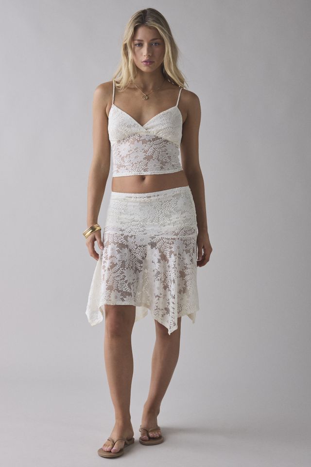 ReMADE By UO Remnants Sheer Lace Cami #1