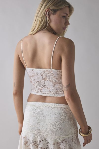 ReMADE By UO Remnants Sheer Lace Cami