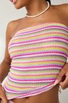 ReMADE By UO Remnants Rainbow Striped Knit Tube Top