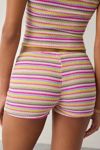 ReMADE By UO Remnants Rainbow Striped Knit Micro Short