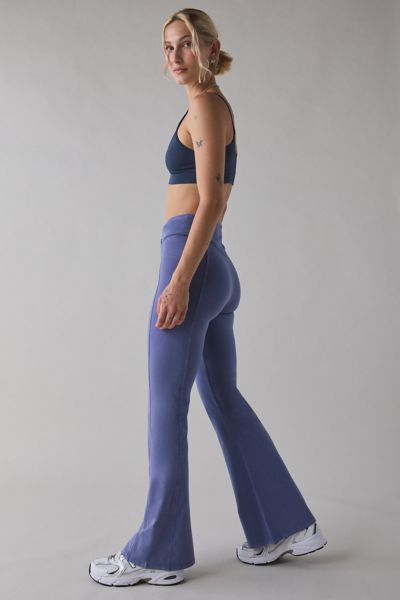 Out From Under Sculpt High Rise Crossover Flare Legging Pant In Blue, Women's At Urban Outfitters In Blue