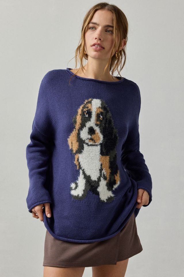 BDG Reagan Dog Graphic Oversized Rollneck Sweater #1