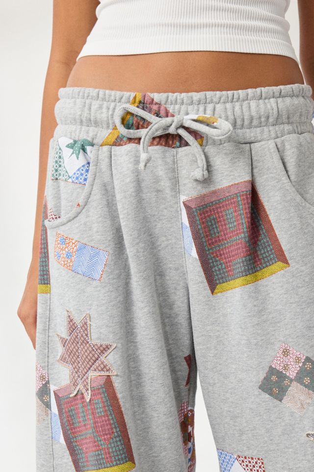 Out From Under Essential Patchwork Graphic Barrel Leg Sweatpant #2