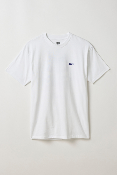 T-shirt Unisex OBEY Graphic - Modèle Rétro Années 2000, Gris/bleu, Taille M - État Parfait
