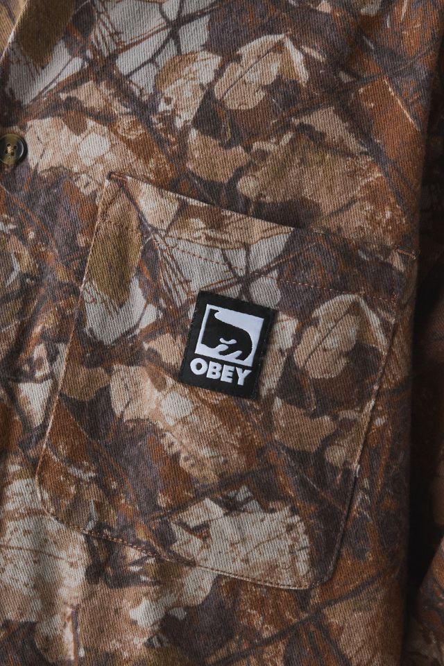 OBEY Fence Camo Woven Long Sleeve Shirt #3