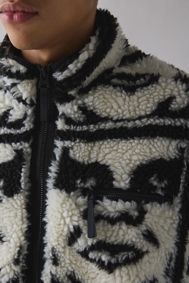 OBEY Repeated Icon Pattern Fleece Jacket #3