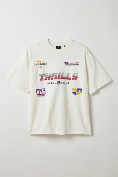 Thrills Anarchy In Paradise Graphic Tee In White, Men's At Urban Outfitters In White