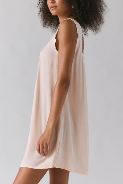 Motel Musta Lace Trim Babydoll Mini Dress
