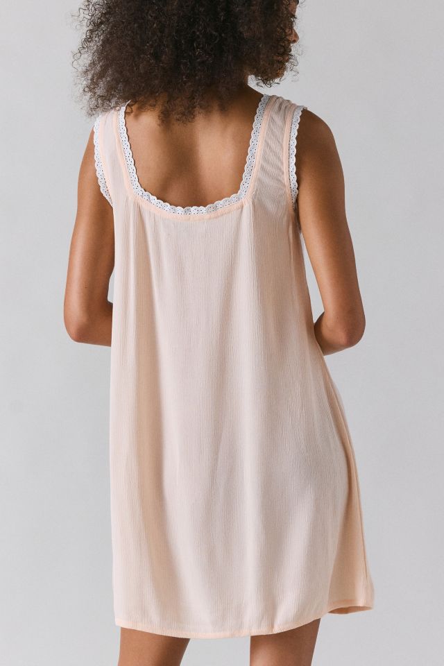 Motel Musta Lace Trim Babydoll Mini Dress #3
