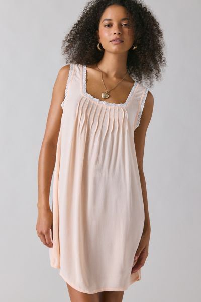 Motel Musta Lace Trim Babydoll Mini Dress