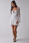 lace plus size formal dress Plus Size Grey Glitter Tulle Beaded Lace A-Line Formal Gown