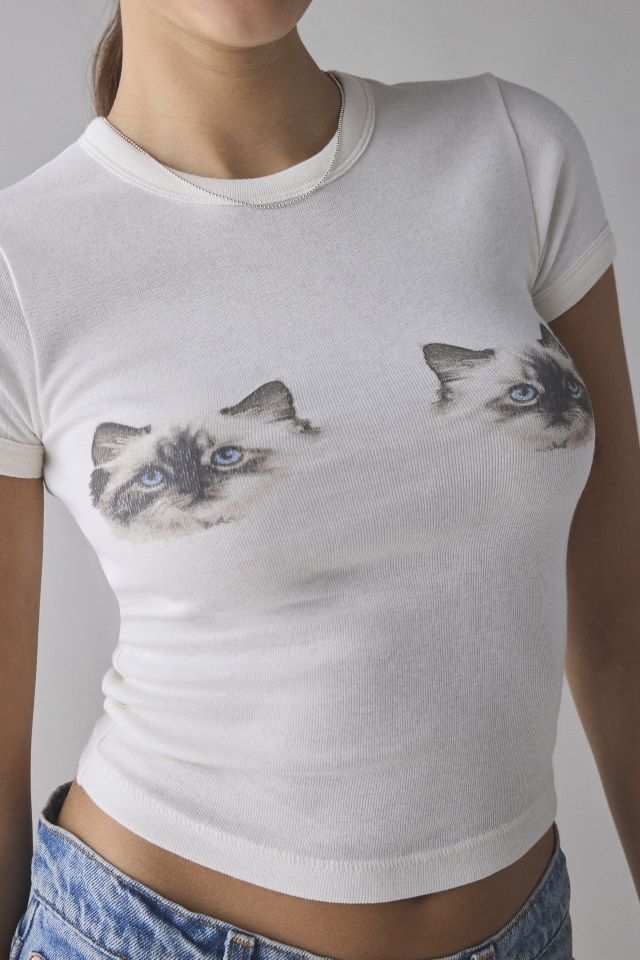 Kimchi Blue Too Perfect Cat Graphic Baby Tee #3