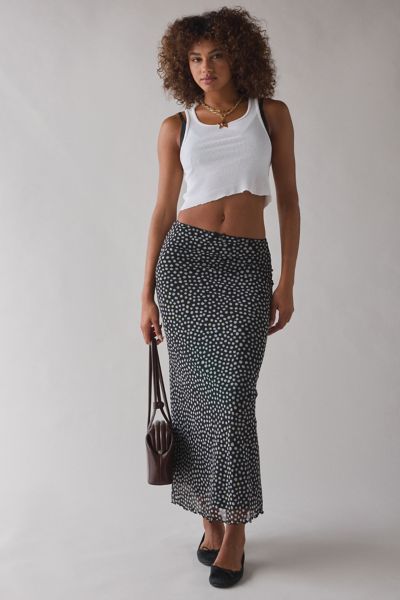 Kimchi Blue Pia Polka Dot Slip Midi Skirt Product Page