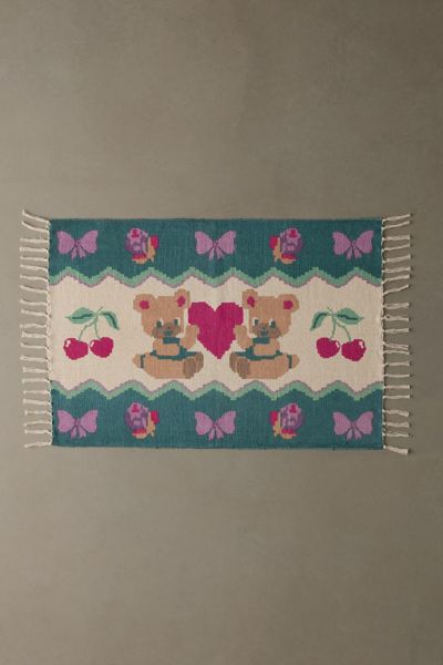 Urban Outfitters Teddy Bear Screen Printed Rug At  In Multi