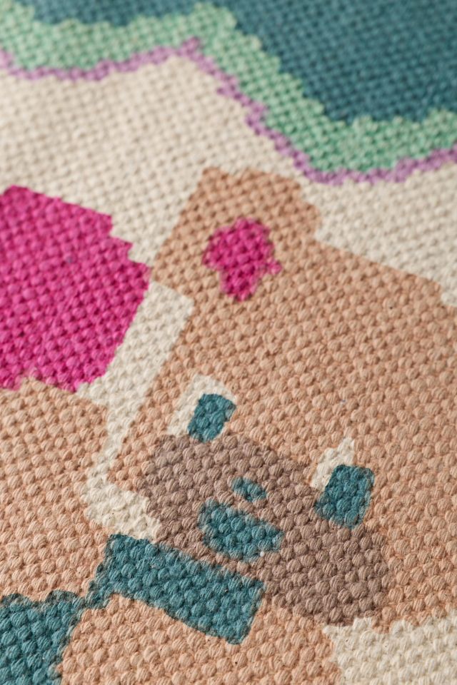 Teddy Bear Screen Printed Rug #1