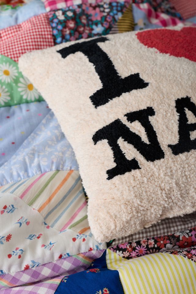 I Heart Naps Fleece Throw Pillow #1