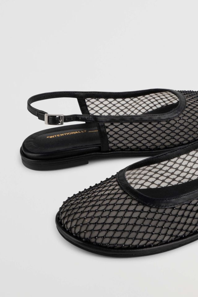 Intentionally Blank Anna Mesh Slingback Ballet Flat #4