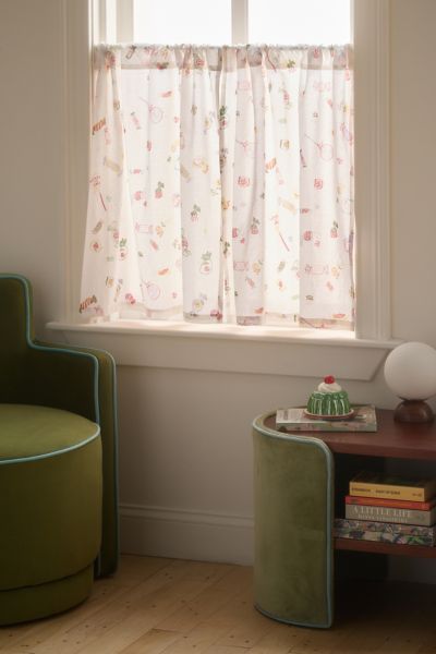 Candied Patterned Café Curtain Set