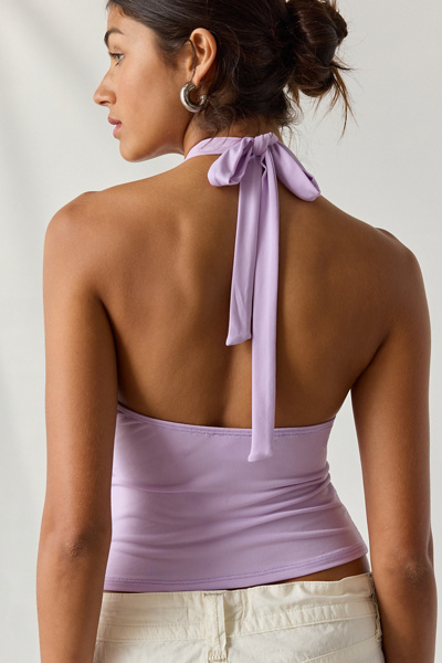 UO Roxy Keyhole Cutout High Neck Halter Top