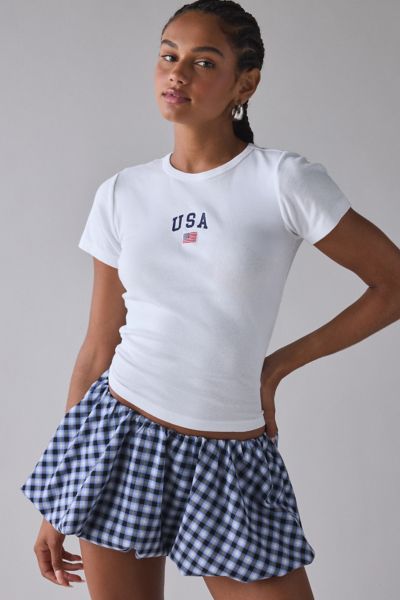 T-shirt bébé en coton avec appliqué graphique USA