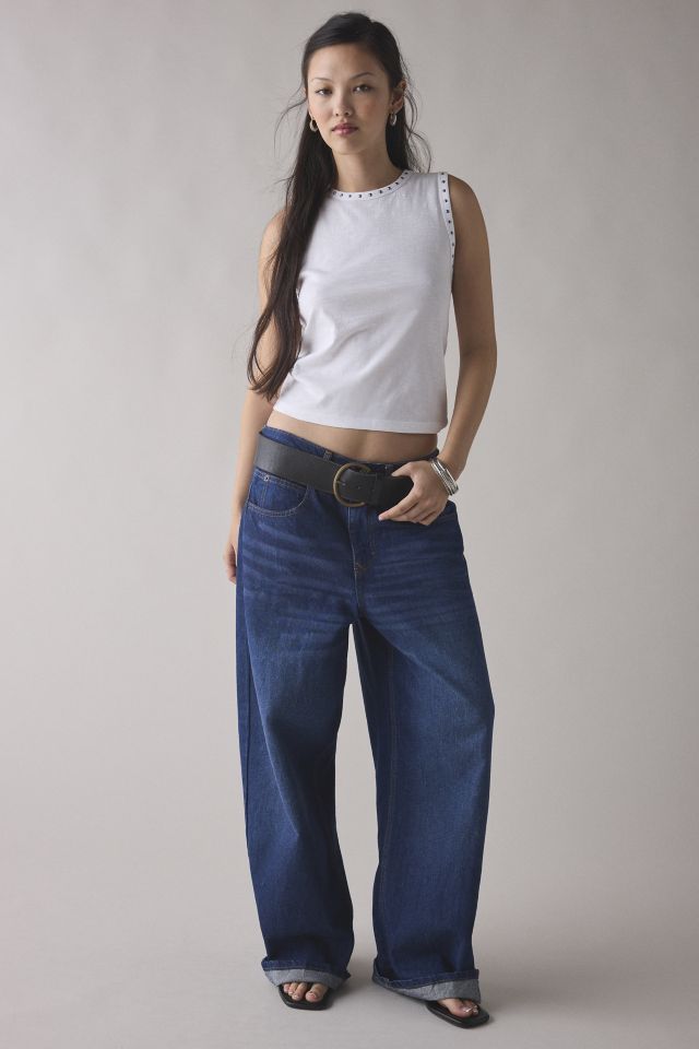 UO Teddi Studded Crop Tank Top