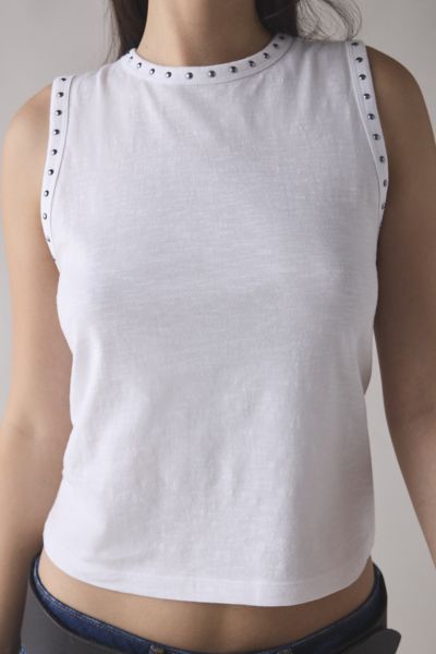 UO Teddi Studded Crop Tank Top