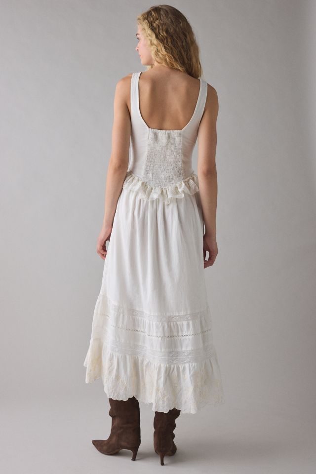 UO Perfectly Victorian Lace Trim Corset Midi Dress #2