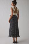 Kimchi Blue Ruffled Romance Cutout Tie-Back Slip Midi Dress
