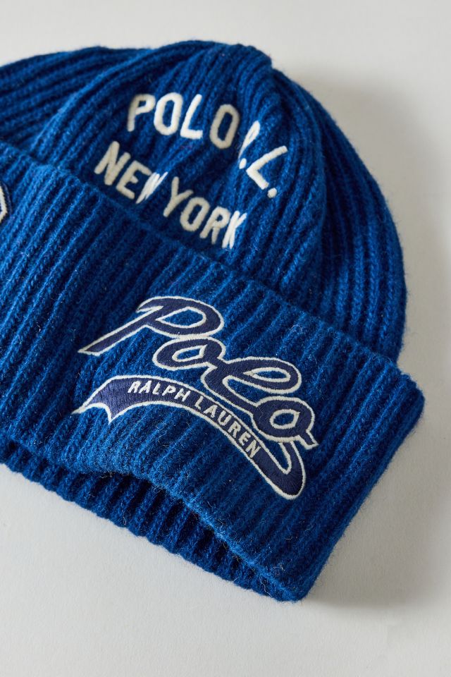 Polo Ralph Lauren Logo Patch Wool Blend Watch Cap Beanie #1