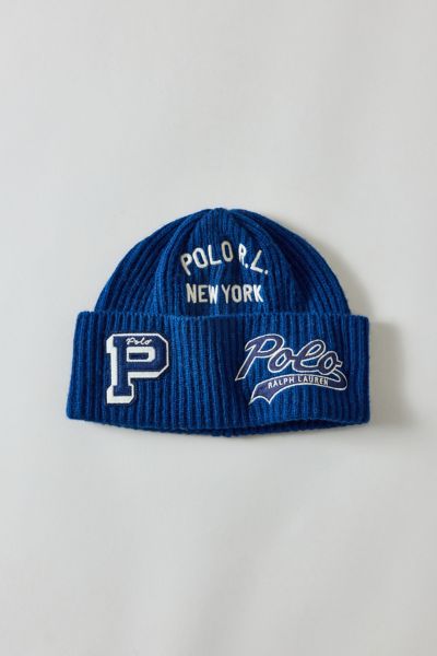 Polo Ralph Lauren Logo Patch Wool Blend Watch Cap Beanie