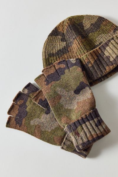 Polo Ralph Lauren Camo Wool Blend Fingerless Glove