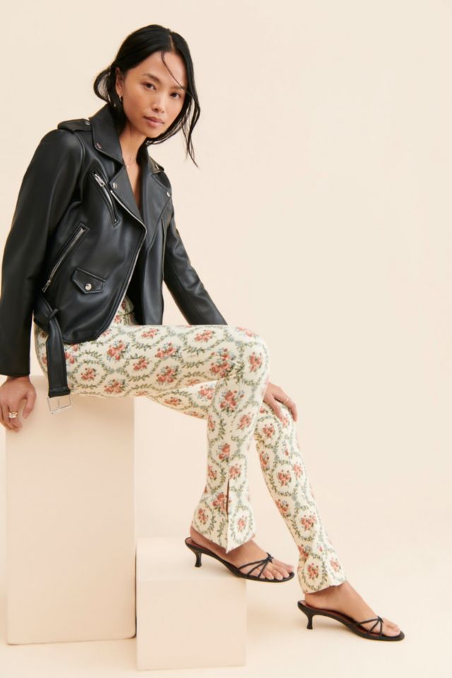 WeWoreWhat Victorian Floral Flare Slit Pants #2