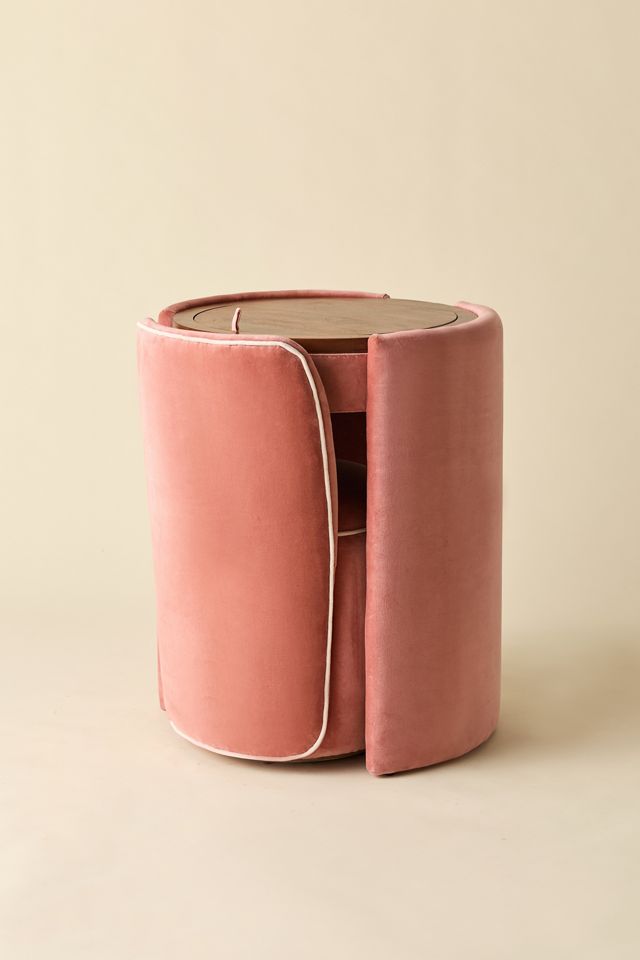 Jane Upholstered Vanity & Stool Set #1
