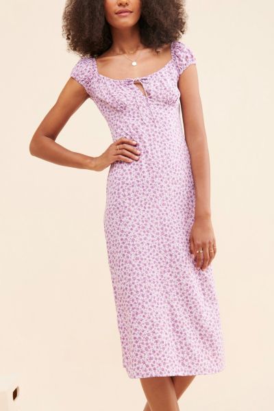 Motel Lona Floral Midi Dress