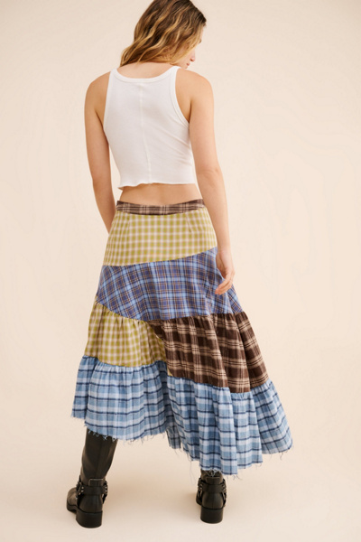The Ragged Priest Pain Patchwork Maxi Skirt