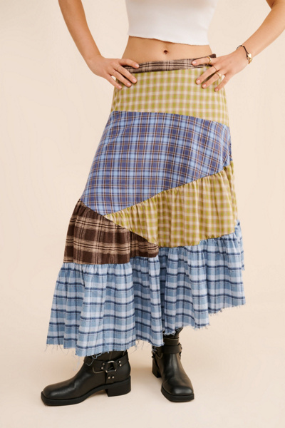 The Ragged Priest Pain Patchwork Maxi Skirt