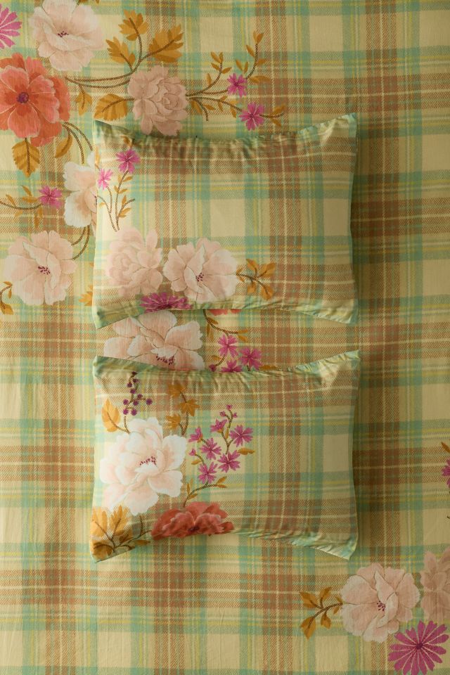 Maud Floral Plaid Patterned Sham Set #1