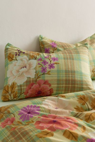 Maud Floral Plaid Patterned Sham Set
