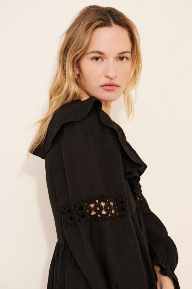 Dizzy Lizzy Ruffle Linen Blend Long Sleeve Mini Dress #2