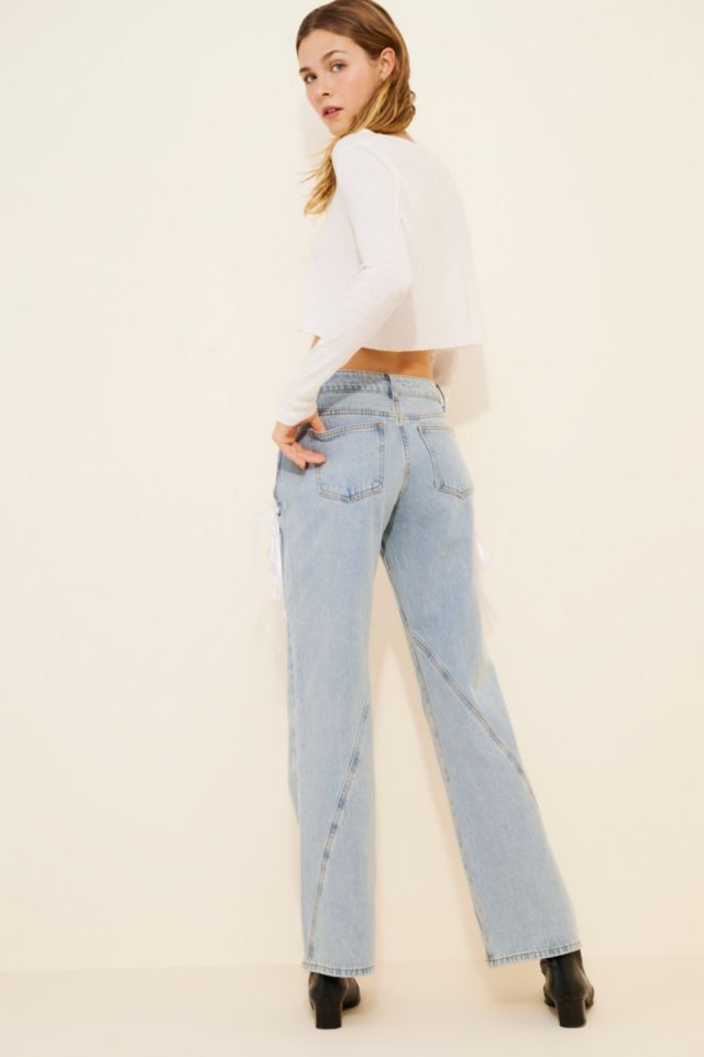 Lioness Dollhouse Lace Up Jeans #1